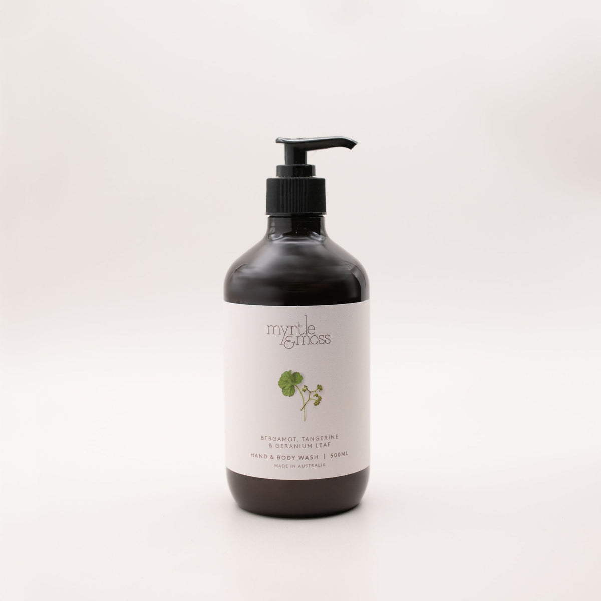 Myrtle & Moss Bergamot Rind, Tangerine & Geranium Leaf Hand & Body Wash 500mL