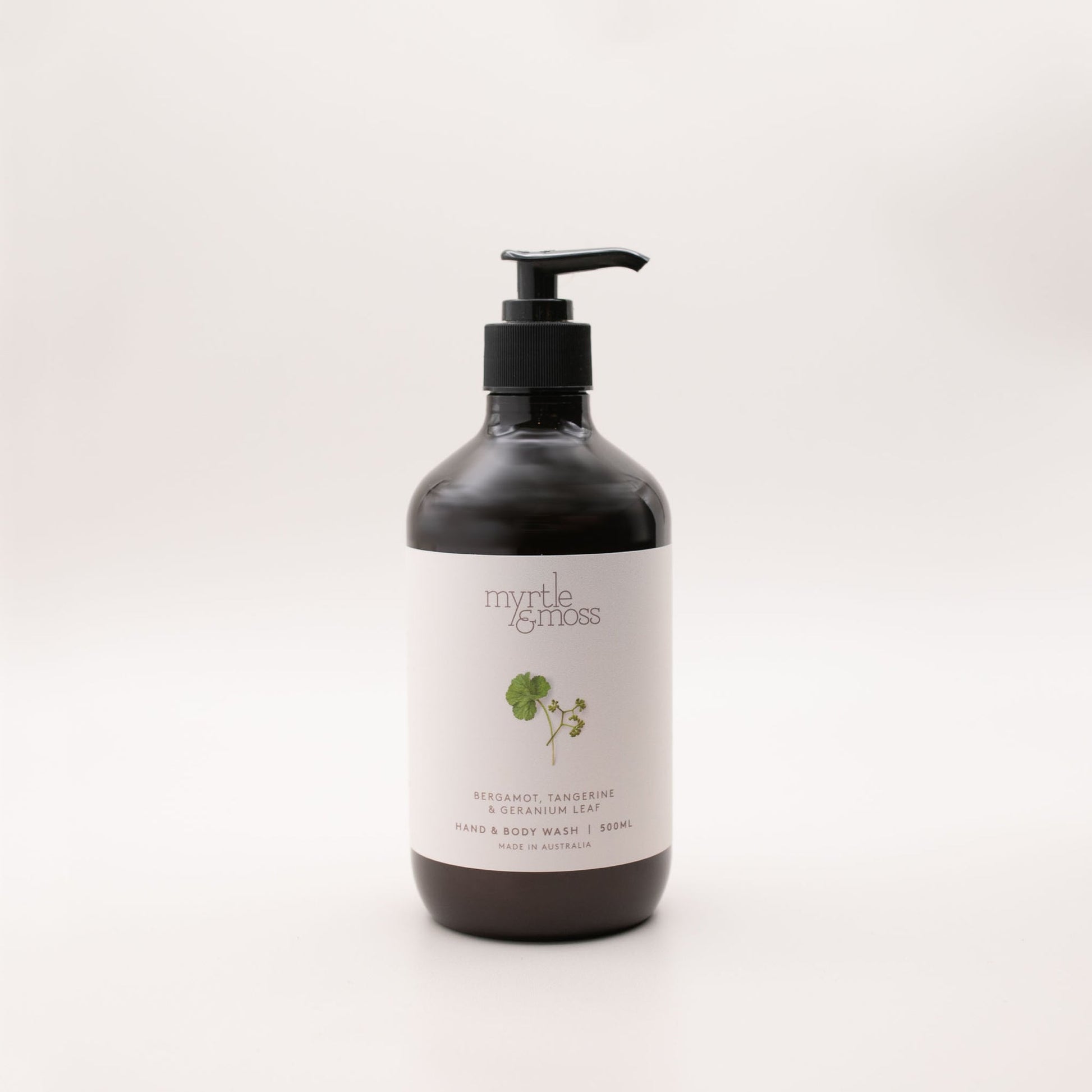 Myrtle & Moss Signature Hand & Body Wash Bergamot Rind, Tangerine & Geranium Leaf 500mL