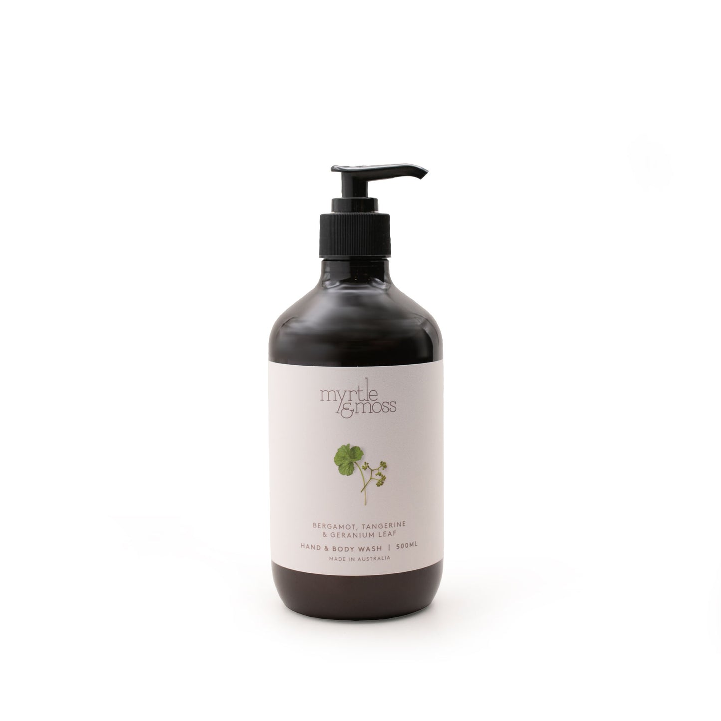 Myrtle & Moss Signature Hand & Body Wash Bergamot Rind, Tangerine & Geranium Leaf 500mL