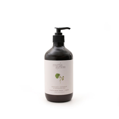Myrtle & Moss Signature Hand & Body Wash Bergamot Rind, Tangerine & Geranium Leaf 500mL