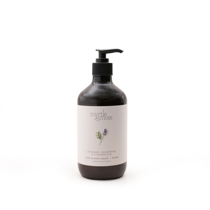 Myrtle & Moss Signature Hand & Body Wash Rosemary, Cedarwood & Lavender Bud 500mL