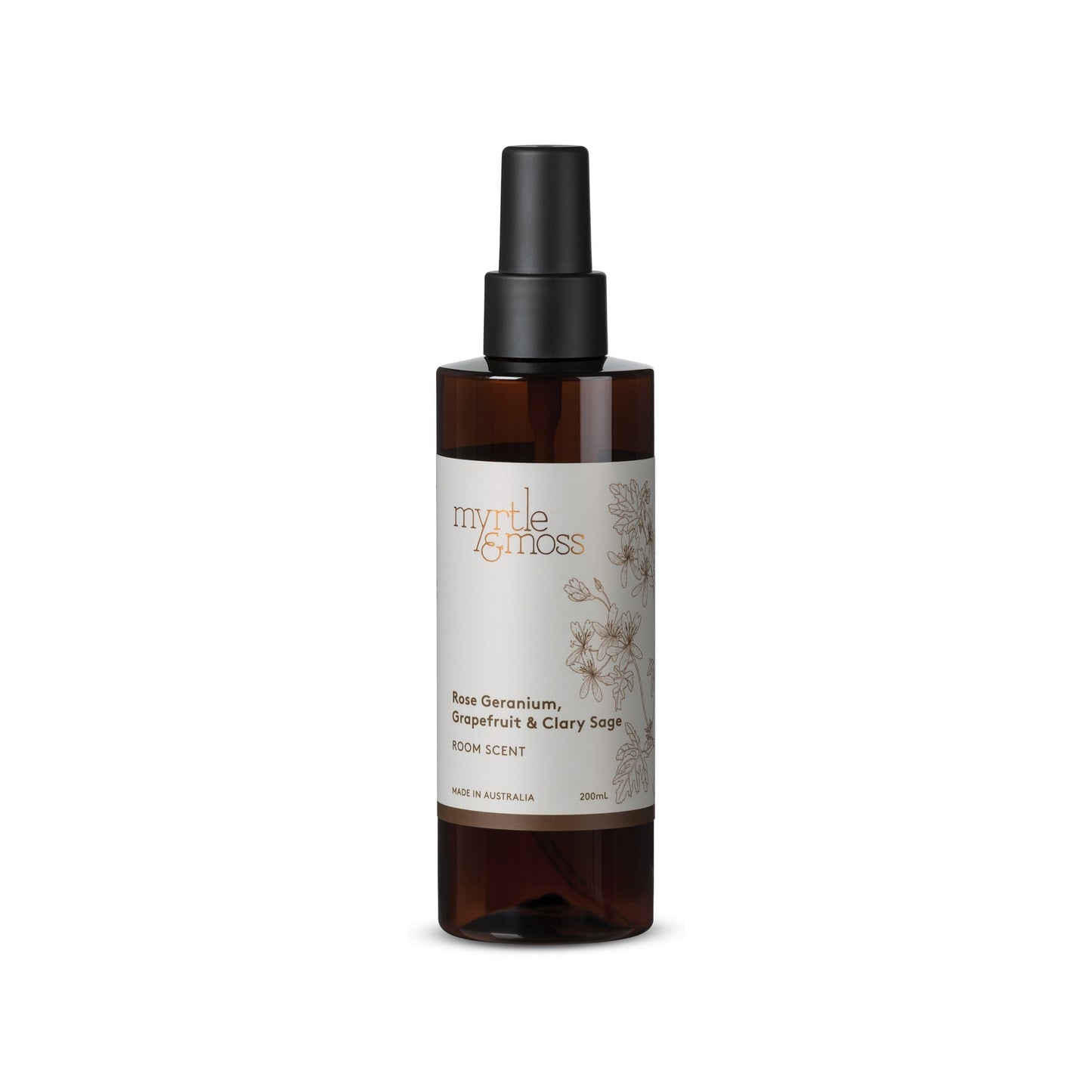 Myrtle & Moss Signature Room Scent Rose Geranium, Grapefruit & Clary Sage 200mL - The Gift Company