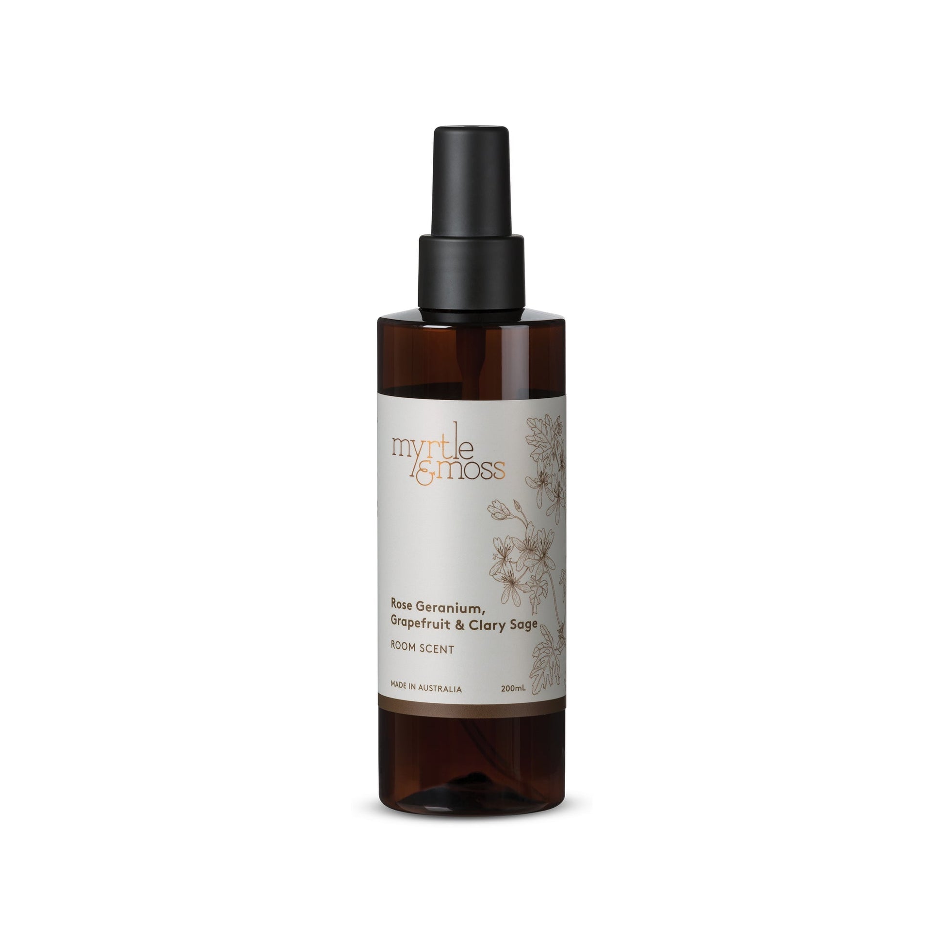 Myrtle & Moss Signature Room Scent Rose Geranium, Grapefruit & Clary Sage 200mL - The Gift Company