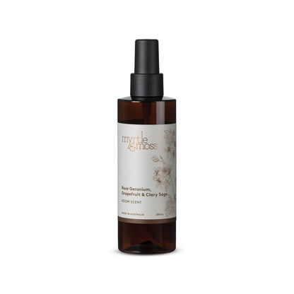 Myrtle & Moss Signature Room Scent Rose Geranium, Grapefruit & Clary Sage 200mL - The Gift Company