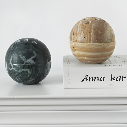 Natural Yellow Cave Stone Incense Burner European Style Marble Oil Burner