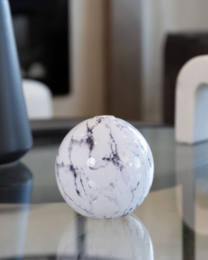 Everlasting Candle Co Neva White Marble Vase