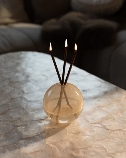 Everlasting Candle Co Neva Signature Set - Pampas Vase & Black Candle Sticks