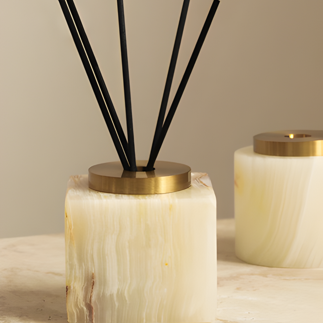 Nordic Marble Aromatherapy Bottle — Minimalist Stone Diffuser Decor Reed Diffuser