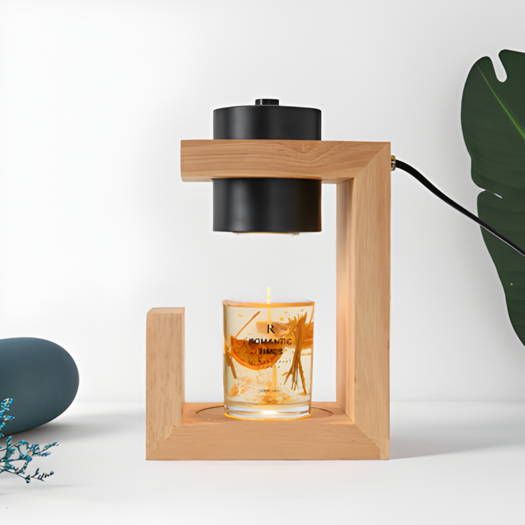 Nordic Wood Candle Warmer Lamp Aromatherapy Wax Melting Table Lamp (110V/230V) - The Gift Company