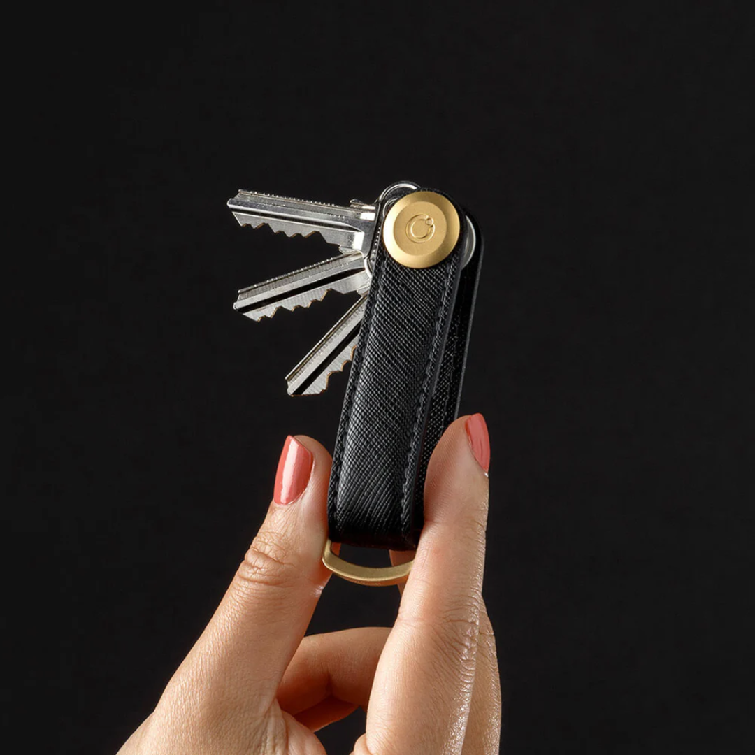 Orbitkey - Key Organiser Saffiano Liquorice Black