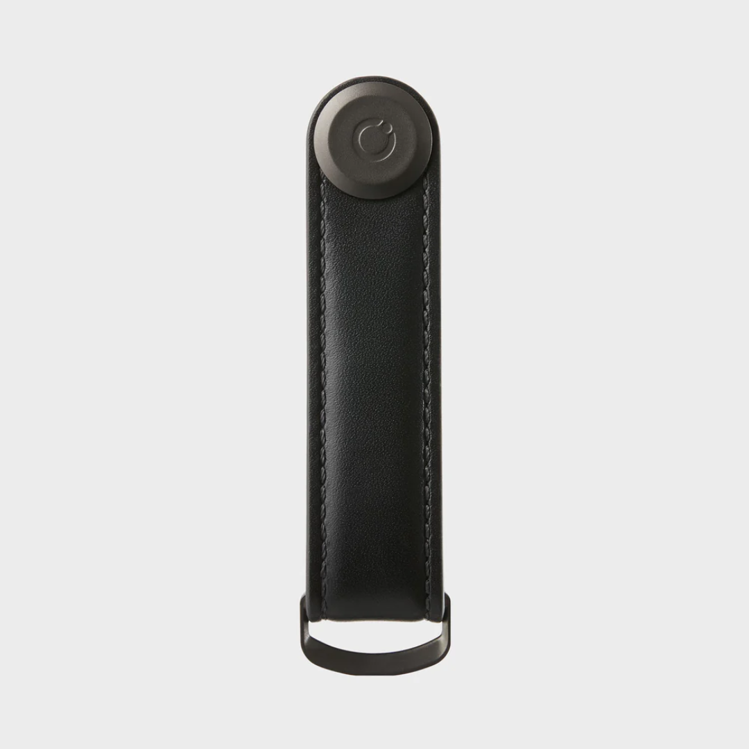 Orbitkey - Key Organiser Leather Black with Black Stitching