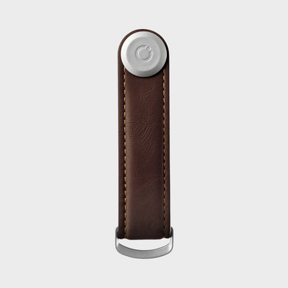 Orbitkey - Key Organiser Leather Espresso with Brown Stitching