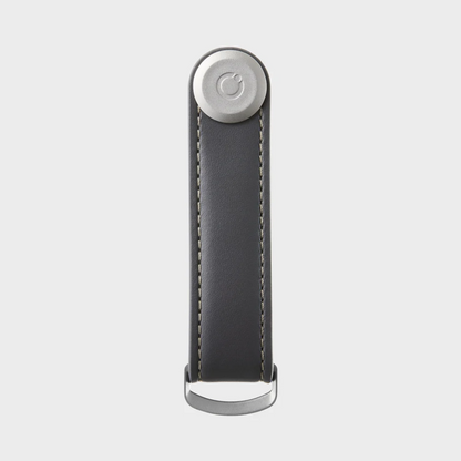 Orbitkey - Key Organiser Leather Charcoal with Grey Stitching