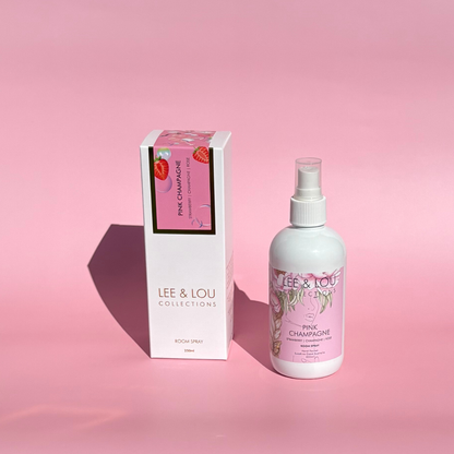 Lee & Lou Pink Champagne Room Spray 250mL styled product image 5