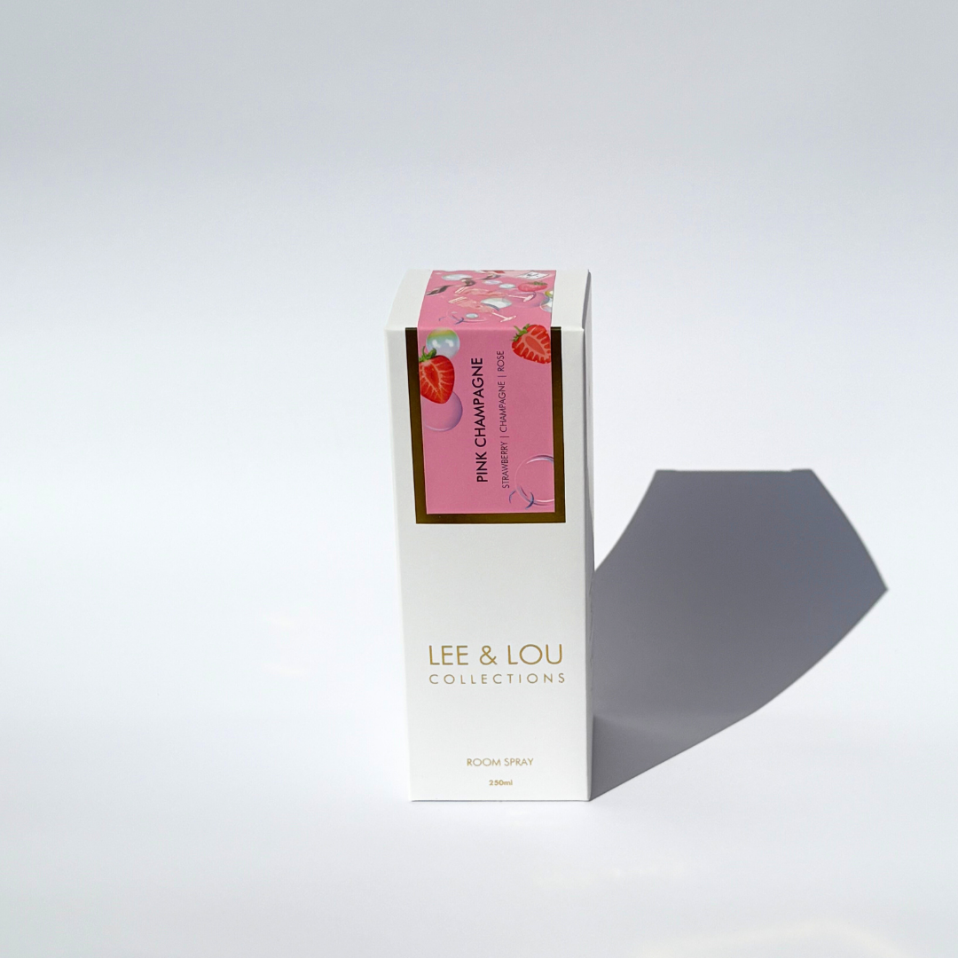 Lee & Lou Pink Champagne Room Spray 250mL styled product image 3