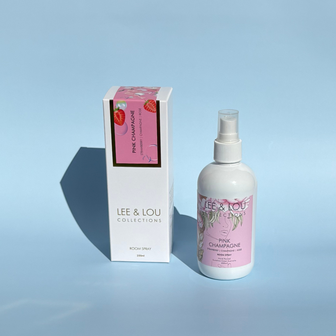 Lee & Lou Pink Champagne Room Spray 250mL styled product image 4