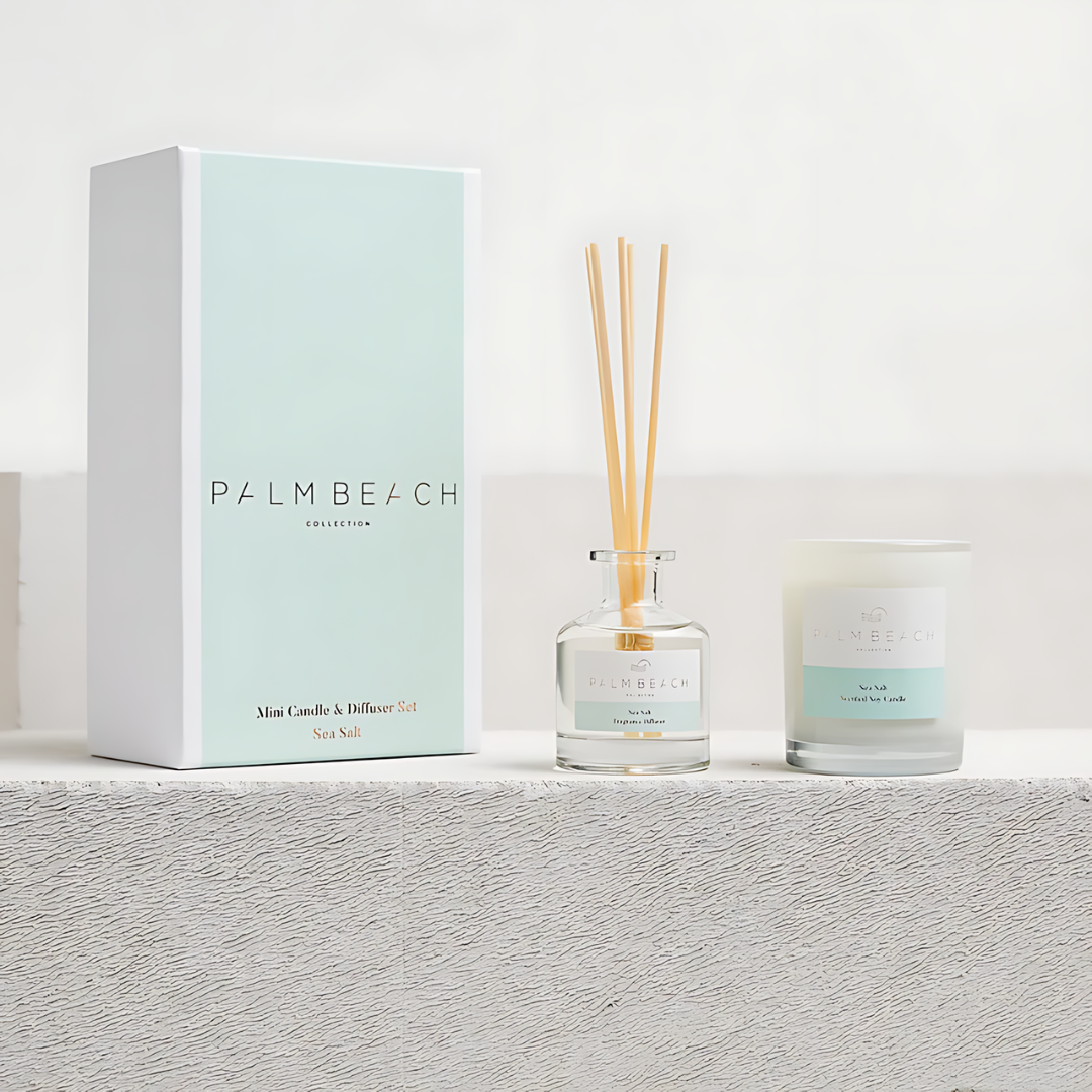 Palm Beach Sea Salt Mini Candle & Diffuser