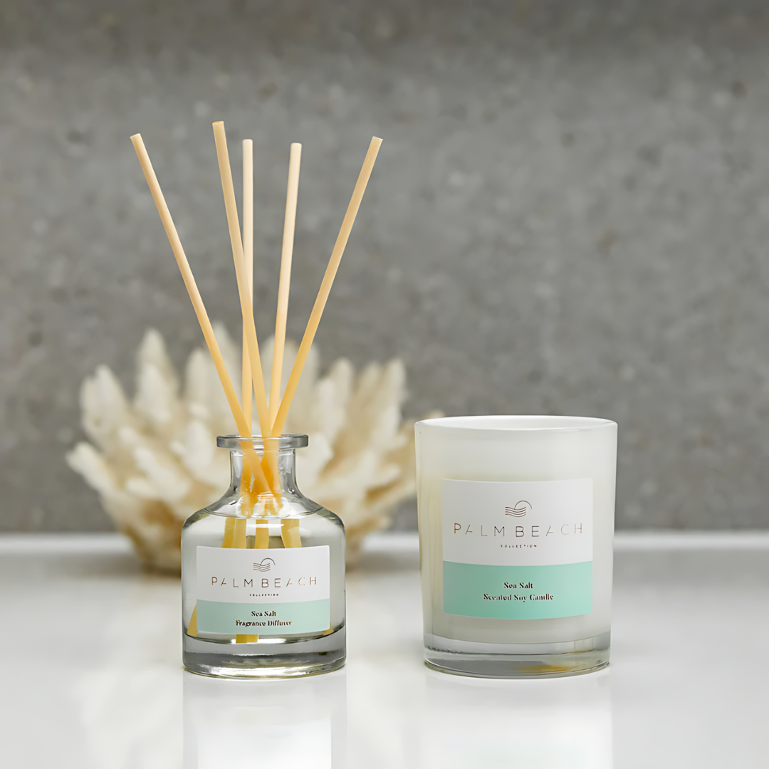 Palm Beach Sea Salt Mini Candle & Diffuser