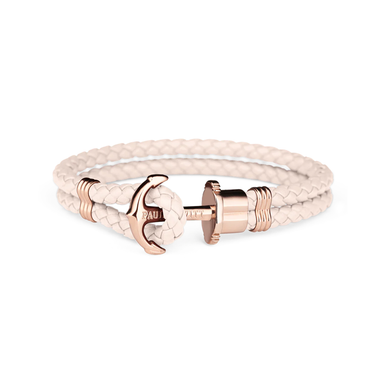 Paul Hewitt Phrep Leather Rose Gold / Pink Rose Bracelet - S