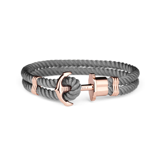 Paul Hewitt Phrep Nylon Rose Gold / Grey Bracelet – M