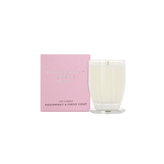 Peppermint Grove Passionfruit & Purple Violet Soy Candle 200g