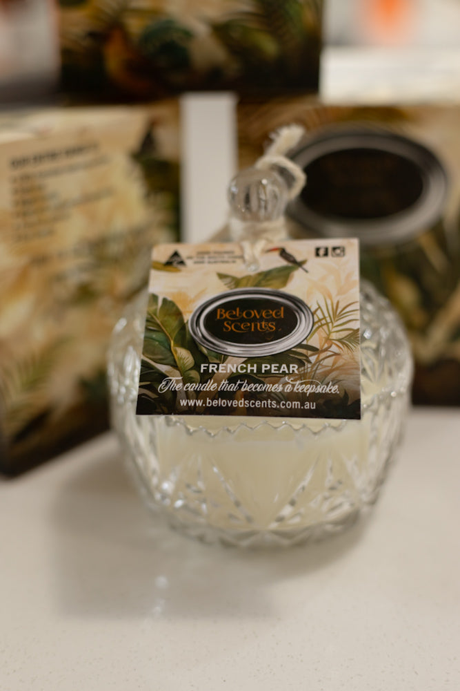 Beloved Scents French Pear Keepsake Candle 300g – 45hr Burn supplier image 1