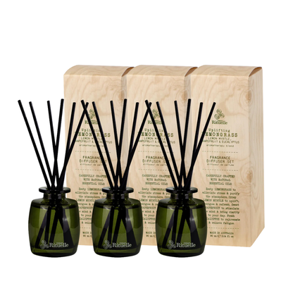 Urban Rituelle Mini Diffuser Bundle x 3 - Lemongrass, Lemon Myrtle, Grapefruit & Eucalyptus 90mL
