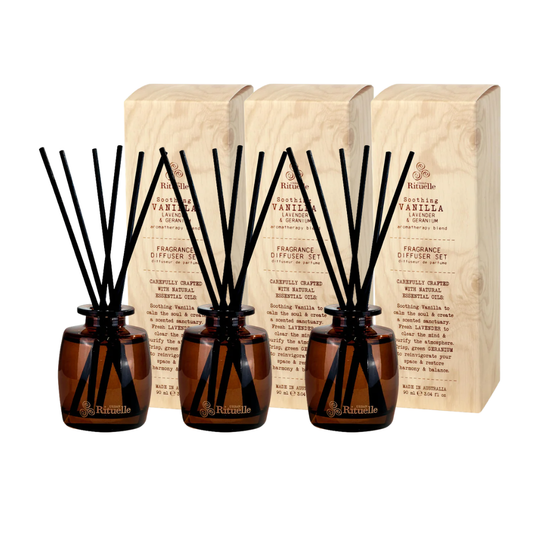 Urban Rituelle Mini Diffuser Bundle x 3 - Vanilla, Lavender & Geranium 90mL