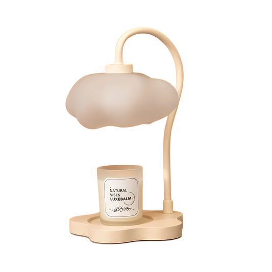 Cloud-Shaped Candle Warmer Lamp with Timer & Dimmable Light
