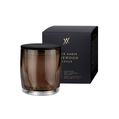 Urban Rituelle Black Amber, Rosewood & Cedar Candle 400g