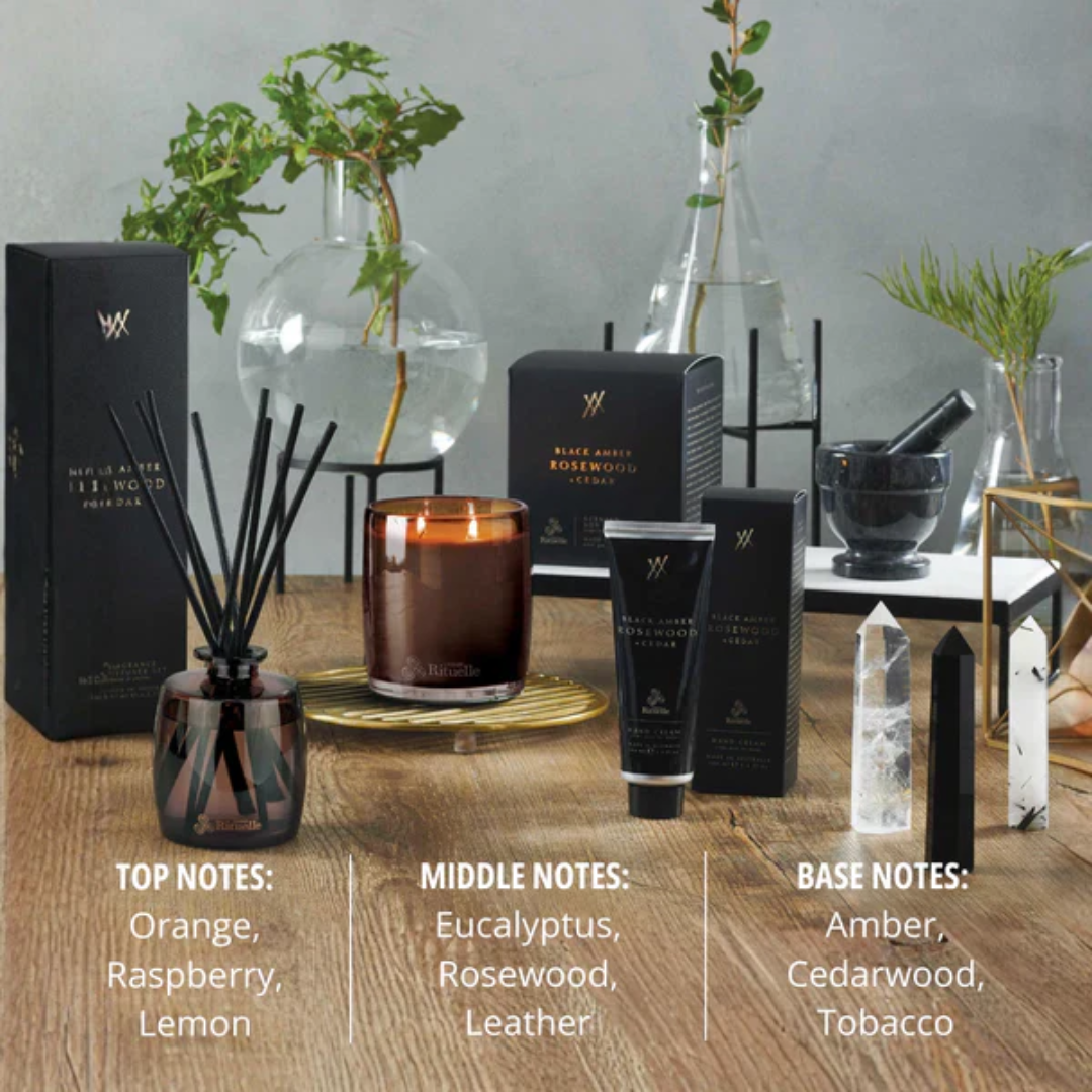 Urban Rituelle Black Amber, Rosewood & Cedar Candle & Diffuser Bundle