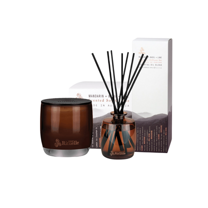 Urban Rituelle Mandarin, Basil & Lime Candle 140g & Diffuser 220mL Bundle