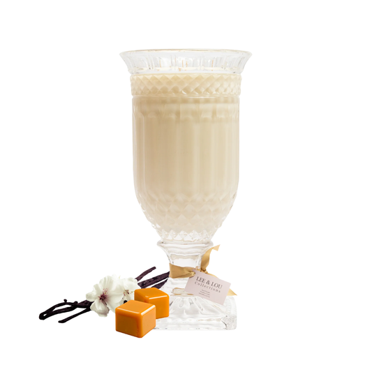 Lee & Lou Vanilla Caramel Crystal Vase Candle 1.5kg