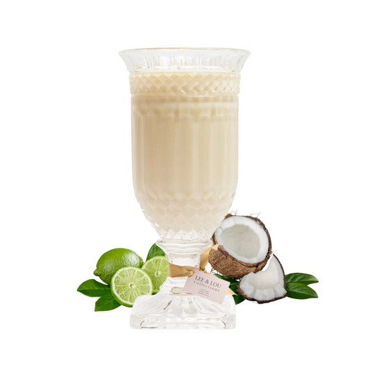 Lee & Lou Coconut & Lime Crystal Vase Candle 1.5kg