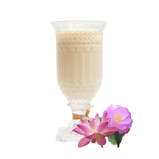Lee & Lou Camellia & Pink Lotus Crystal Vase Candle 1.5kg