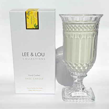 Lee & Lou Limoncello Crystal Vase Candle 1.5kg