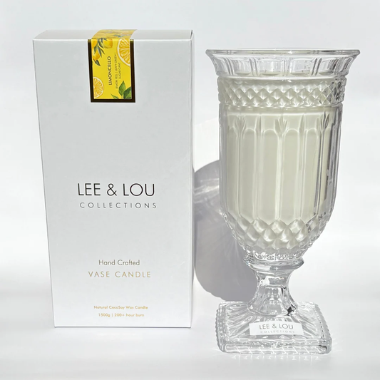 Lee & Lou Limoncello Crystal Vase Candle 1.5kg