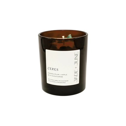 Jade + June Ceres Crystal-Infused Soy Candle – 45hr Burn