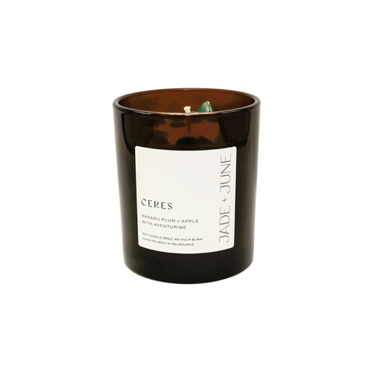 Jade + June Ceres Crystal-Infused Soy Candle – 45hr Burn