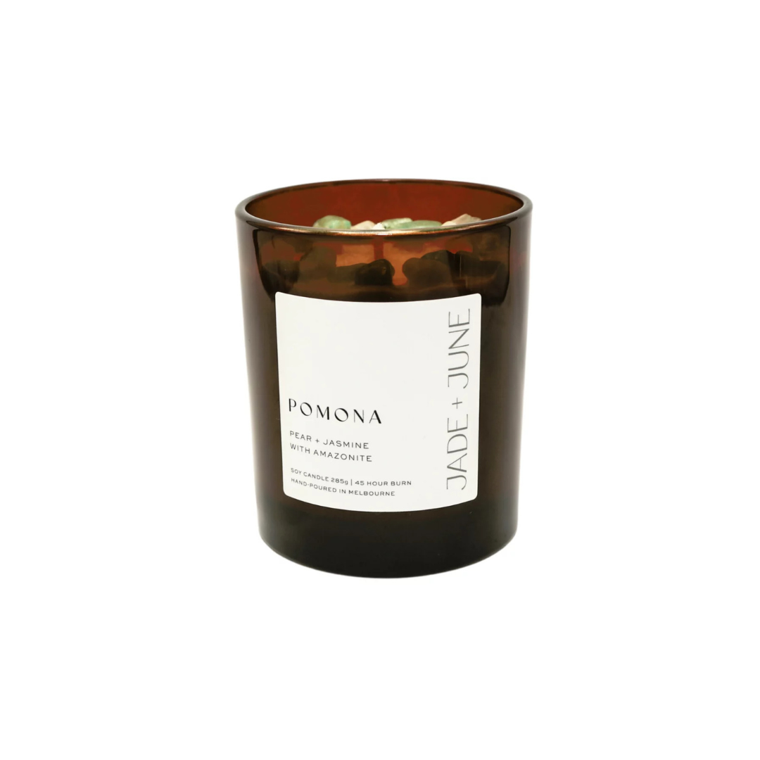 Jade + June Pomona Crystal-Infused Soy Candle – 45hr Burn