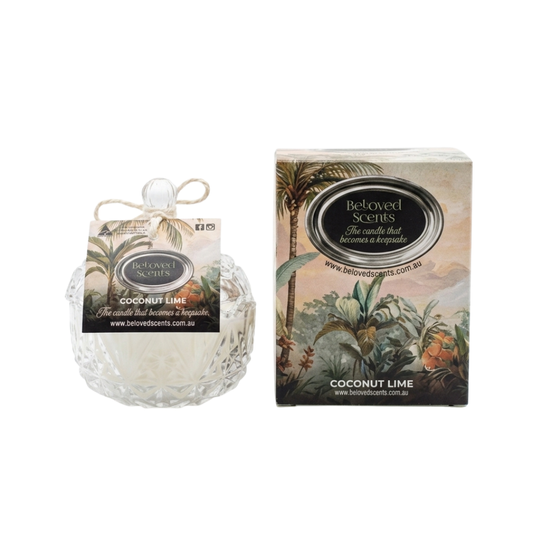 Beloved Scents Coconut Lime Keepsake Candle 300g – 45hr Burn