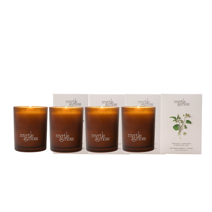 Myrtle & Moss Signature Candle Collection 4 x 50-Hour Soy Wax Candles