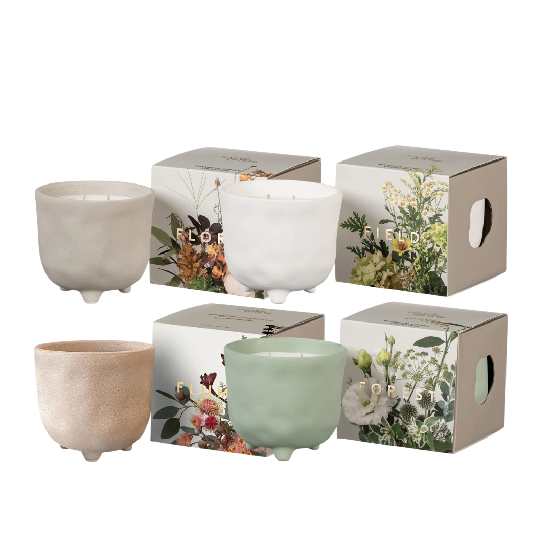 Myrtle & Moss Botanical Candle Collection Field, Flora, Forest & Flume 4 x 500g