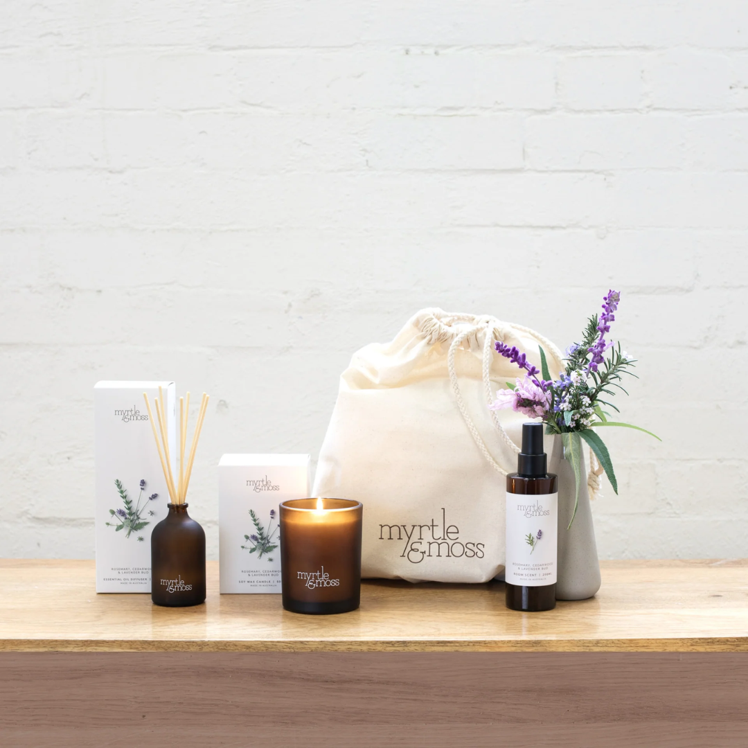 Myrtle & Moss Interior Scent Bundle Rosemary, Cedarwood & Lavender Bud