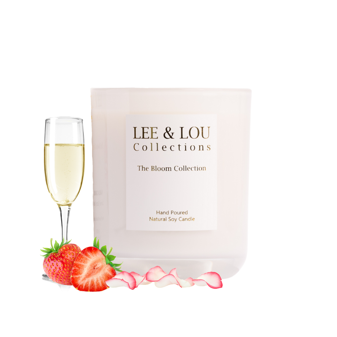Lee & Lou Pink Champagne Bloom Candle 285g main product image