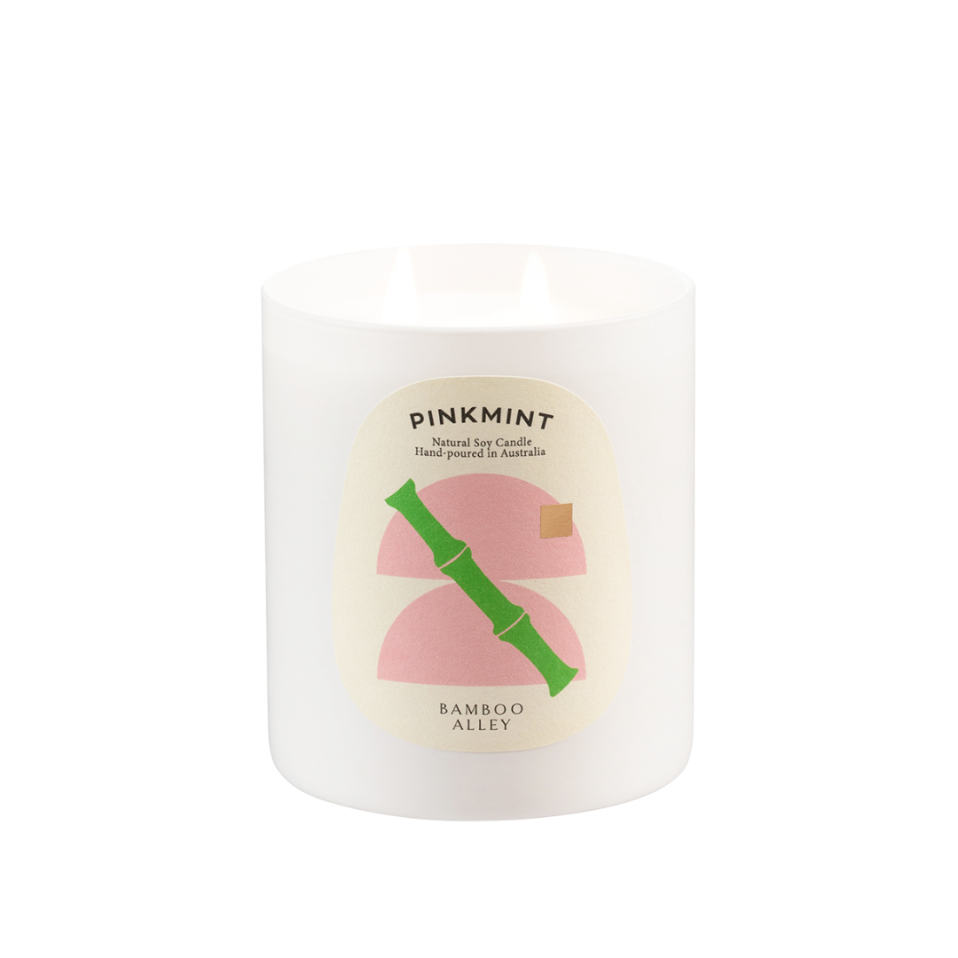 Pinkmint Candle Bamboo Alley Double Wick Soy Candle 470g