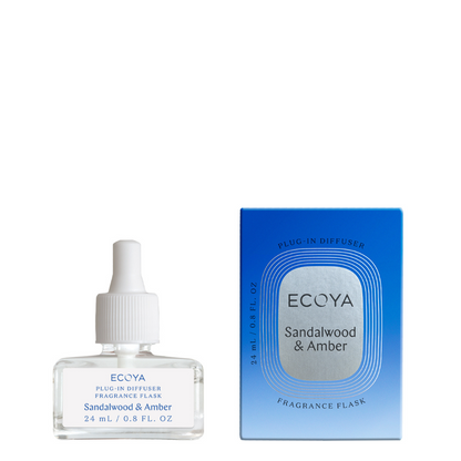 Ecoya Plug-In Diffuser Fragrance Flask Sandalwood & Amber