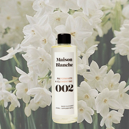 Maison Blanche 002 Paperwhite & Clementine Diffuser Refill 250mL – official Maison Blanche product image 3