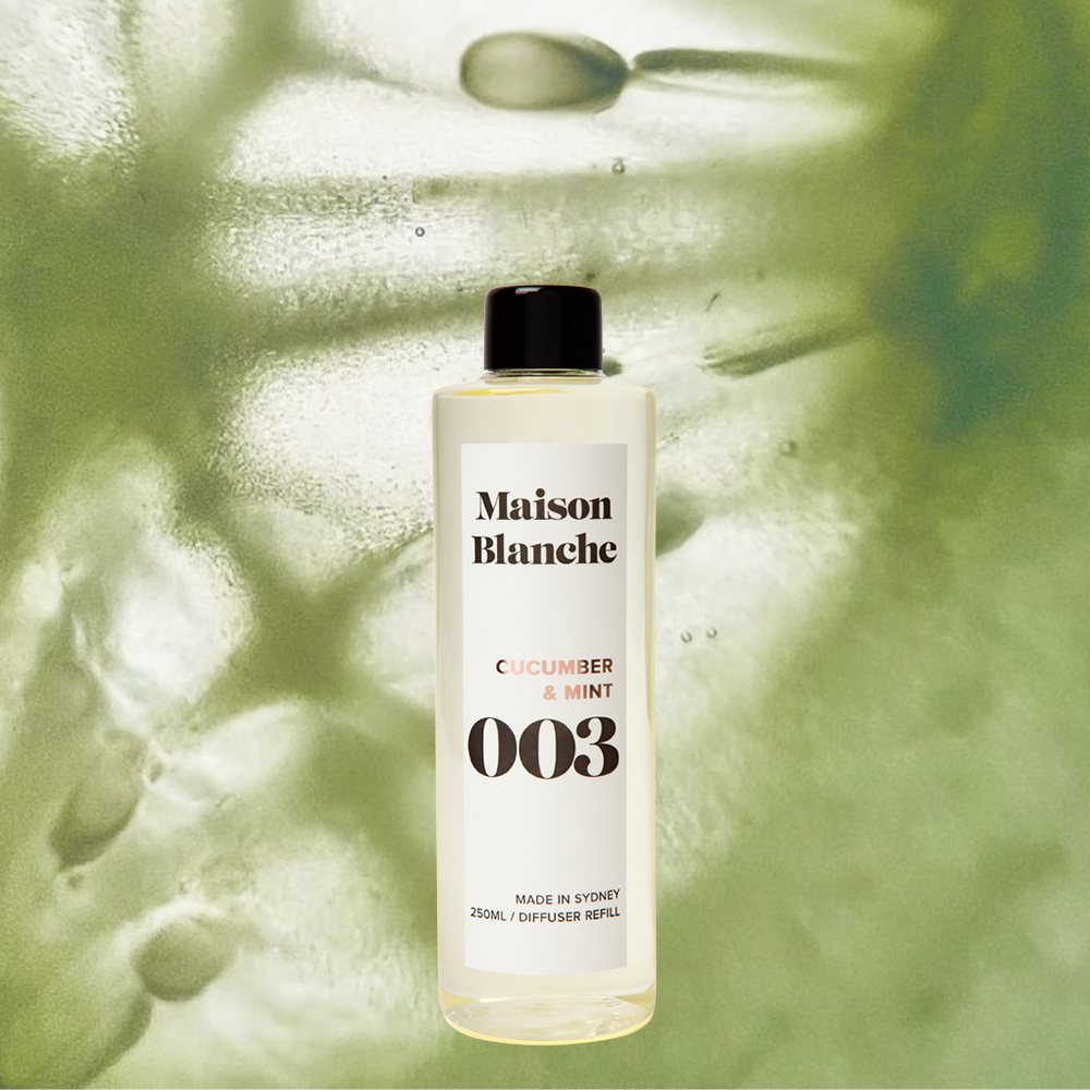 Maison Blanche 003 Cucumber & Mint Diffuser Refill 250mL – official Maison Blanche product image 3