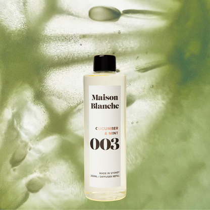 Maison Blanche 003 Cucumber & Mint Diffuser Refill 250mL – official Maison Blanche product image 3